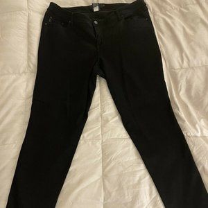 Torrid Jeans Women's SZ 20 Skinny Ankle Black Stretch Mid-Rise 5 Pocket